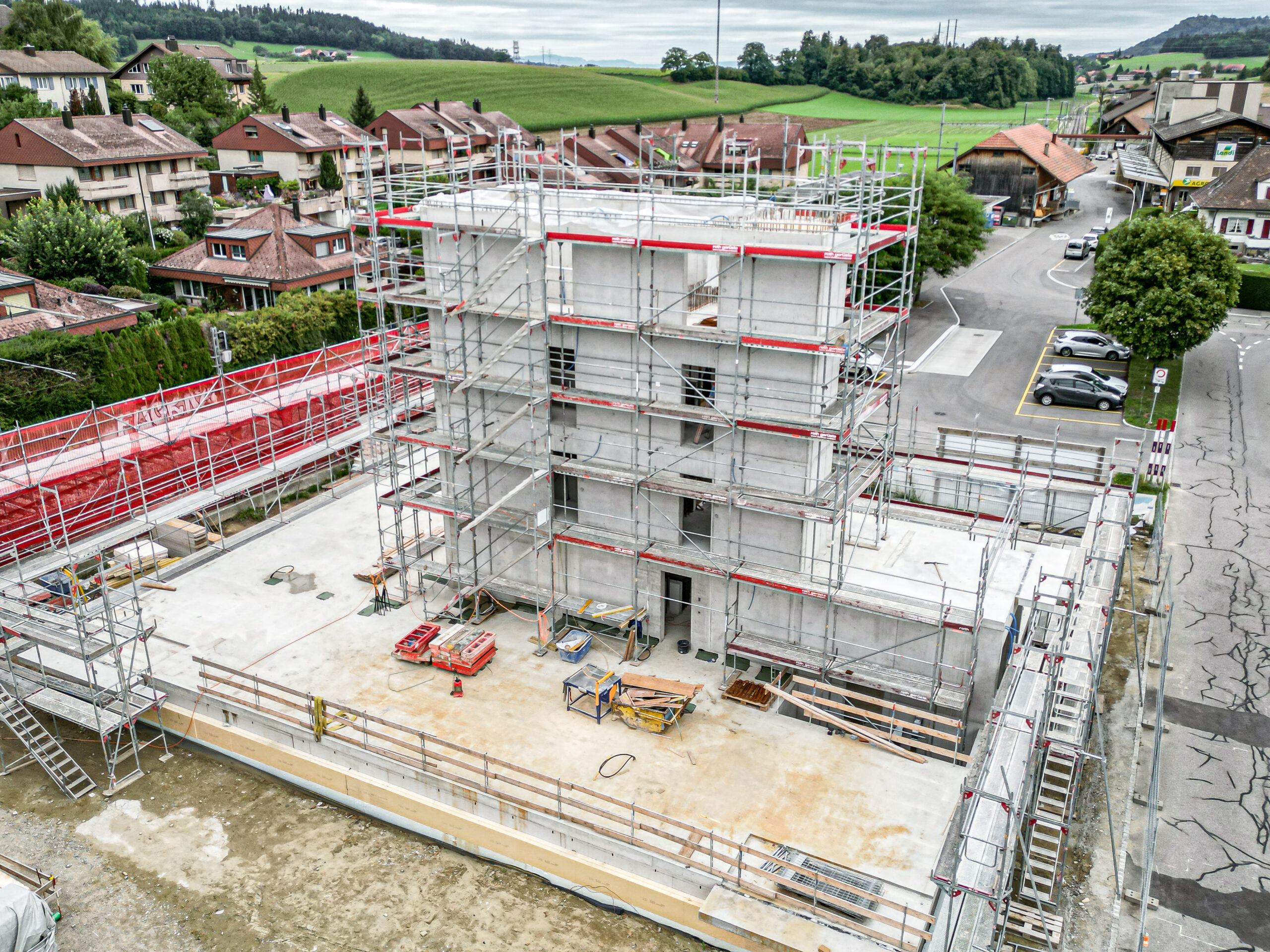 Neubau Mehrfamilienhaus Niederscherli Wirz AG Bauunternehmung